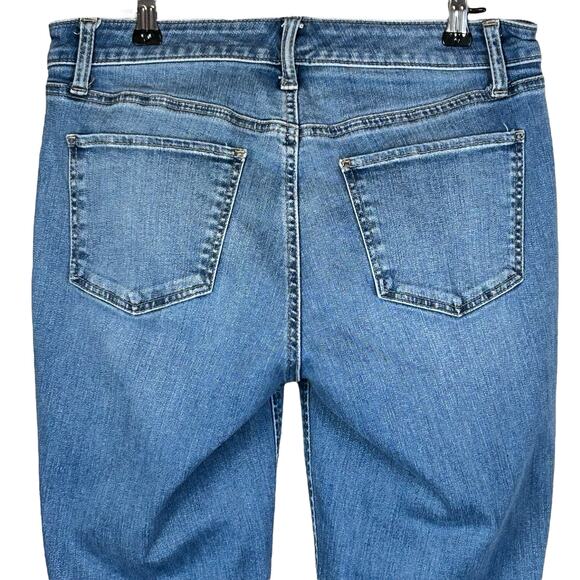 Talbots Petite Cropped Jeans Size 6P Blue Nautical Ankle Button Stone Wash Denim - Picture 4 of 11